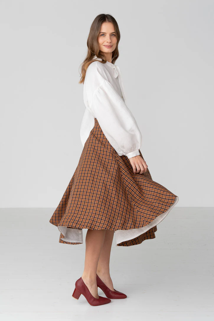 Classic – Full-Circle Linen Midi Skirt - Image 23