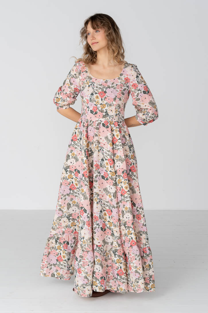 Carmen – Tailored Linen Maxi Dress - Image 9
