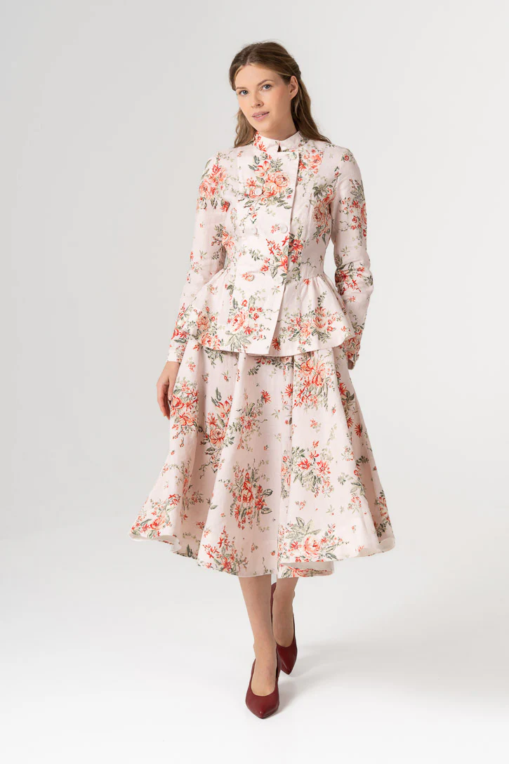 Painters – Tailored Linen Mandarin Collar Jacket - Image 2