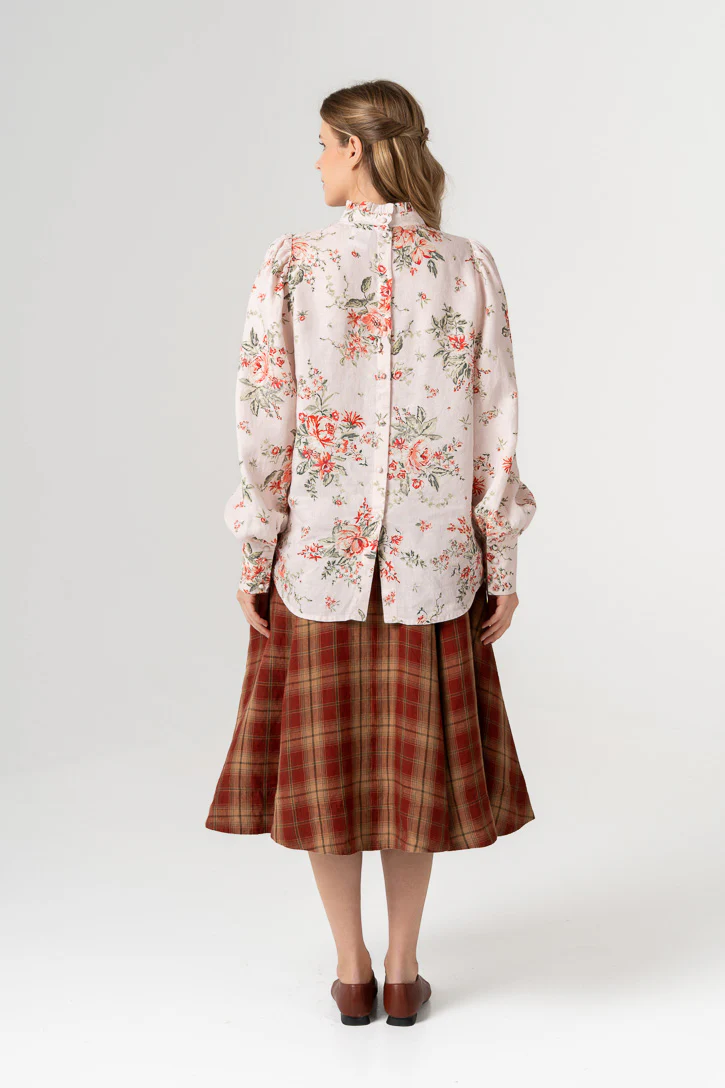 Pember – Mandarin Collar Linen Blouse - Image 8