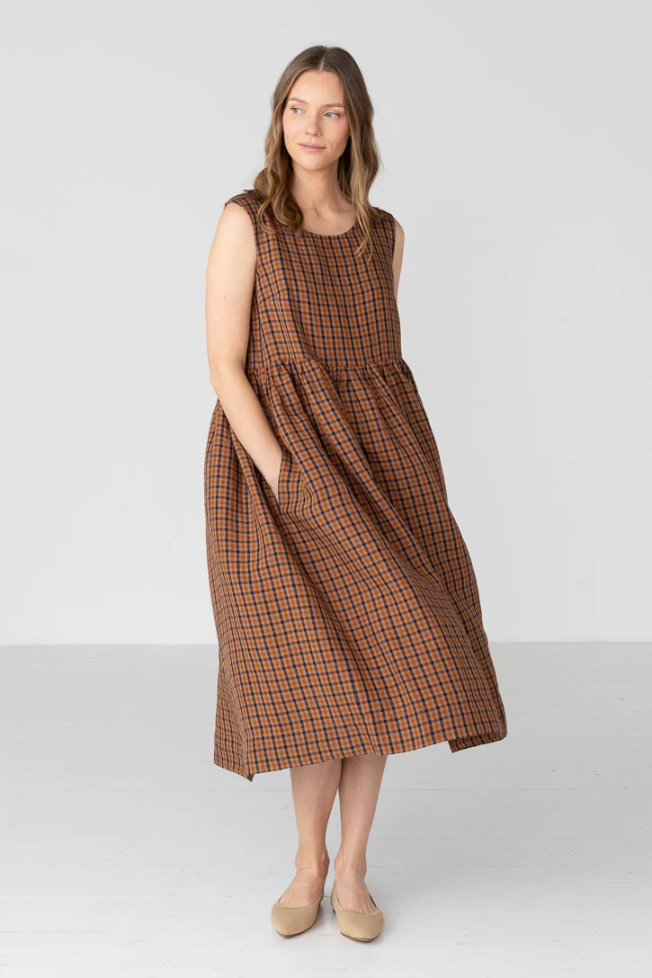 Smock – Oversized Sleeveless Linen Dress - Image 32