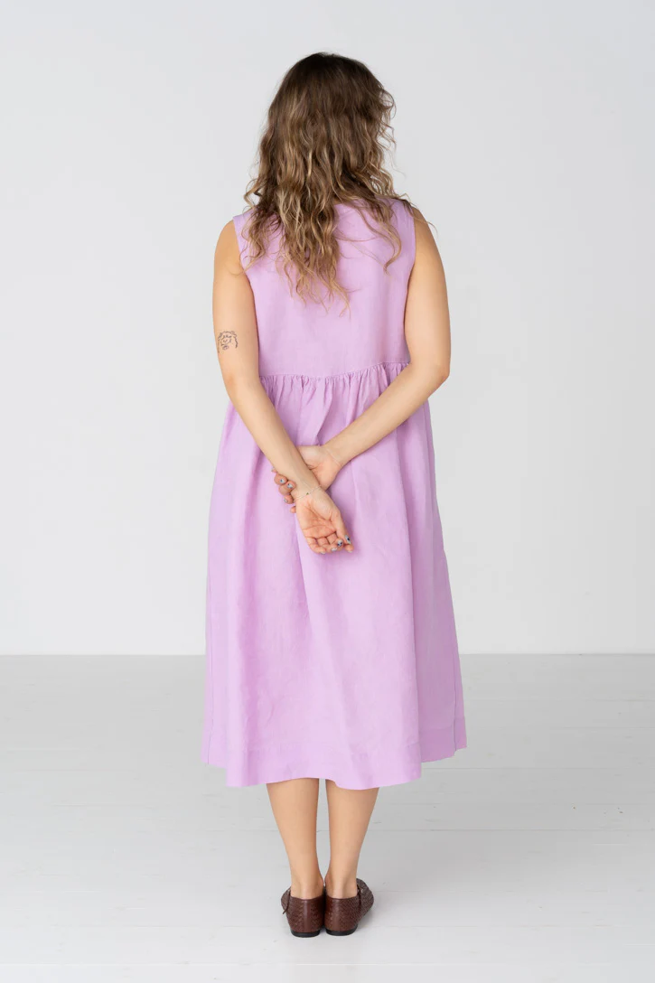 Smock – Oversized Sleeveless Linen Dress - Image 6