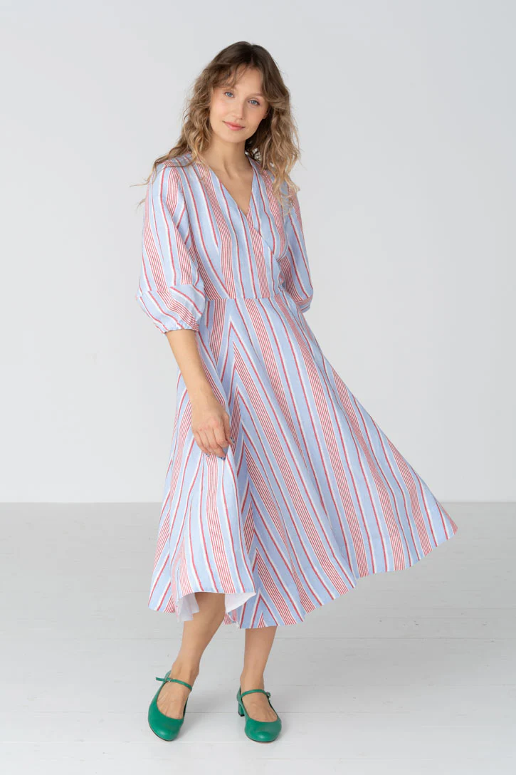 Gaia - Linen Wrap Dress - Image 14