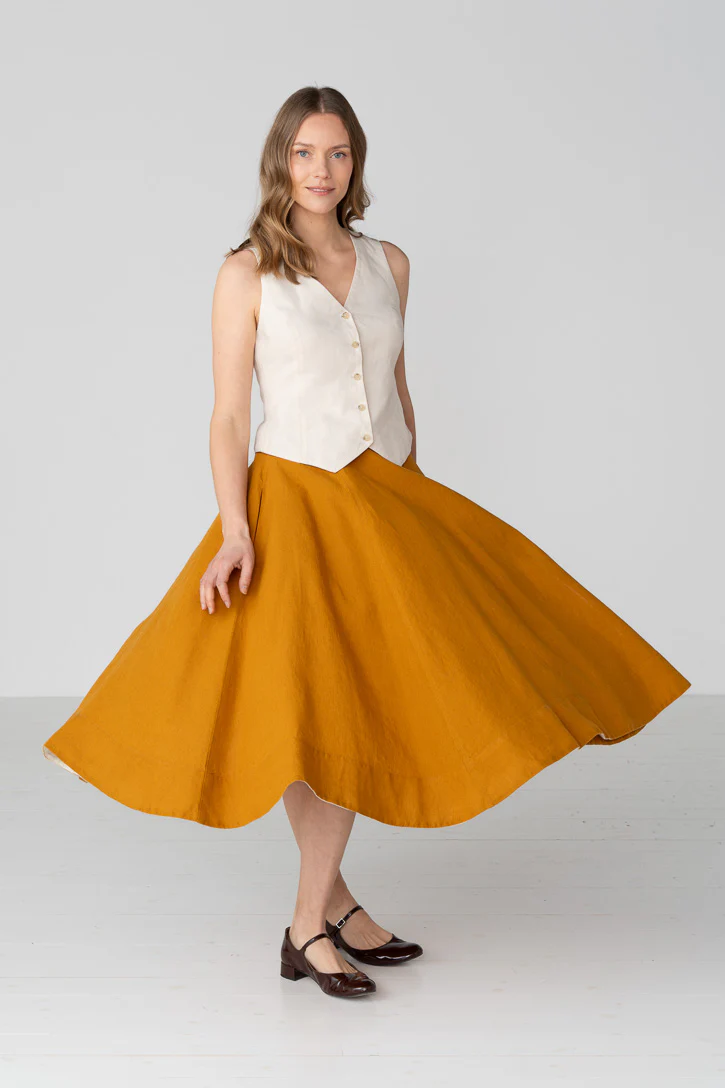 Wrap – Full-Circle Linen Skirt - Image 13
